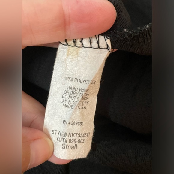 Newbury Kustom Black Tie Size Small Blouse‎ - Picture 3 of 9